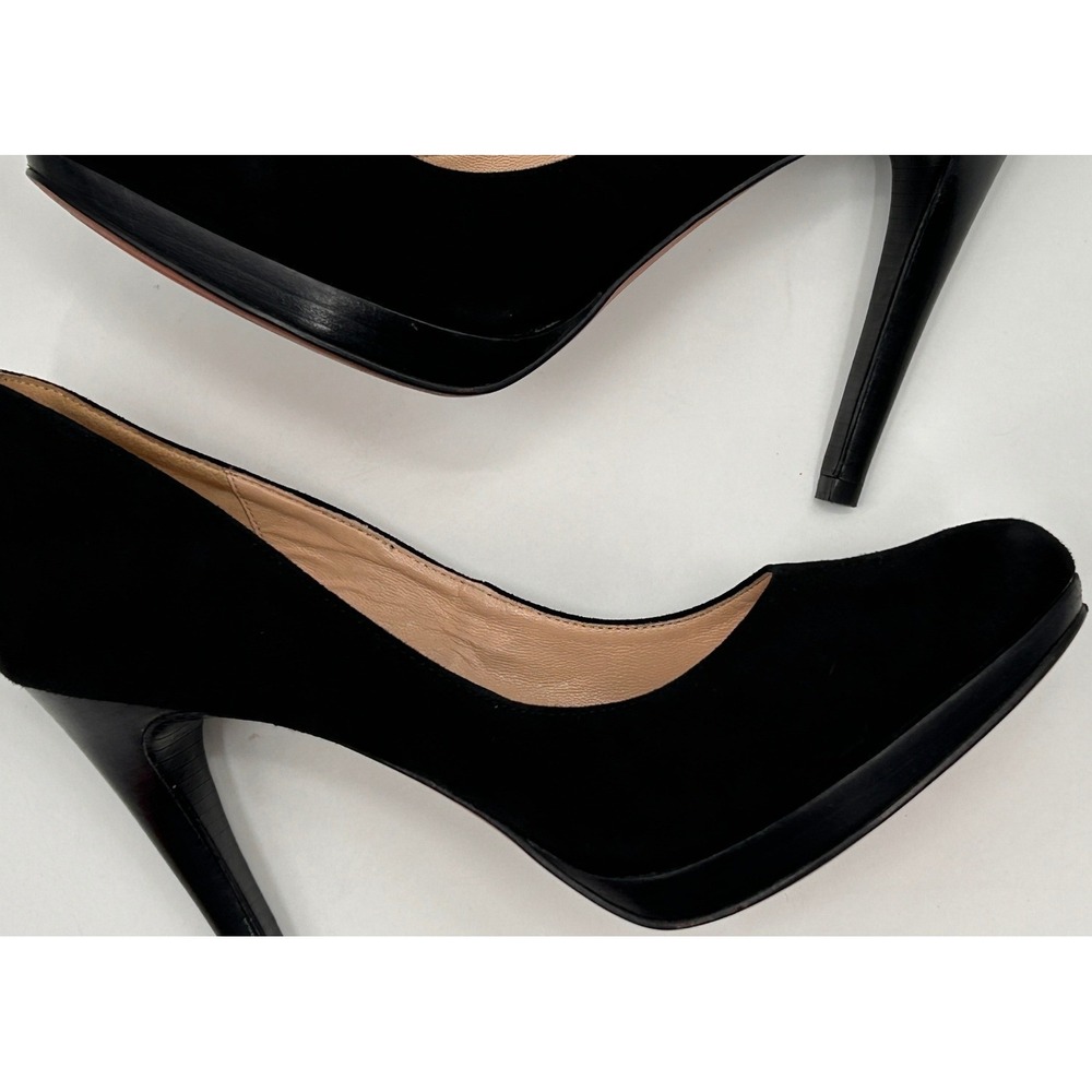 Cole Haan Nike Air Chelsea Black Suede Platform Pumps Heels Womens Size 9B - Picture 13 of 13